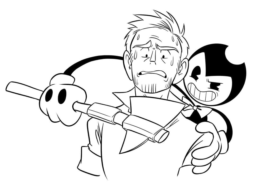Bendy Ücretsiz Boyama Sayfası
