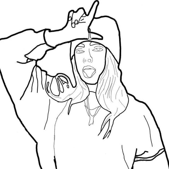 Billie Eilish (9) Boyama Sayfası