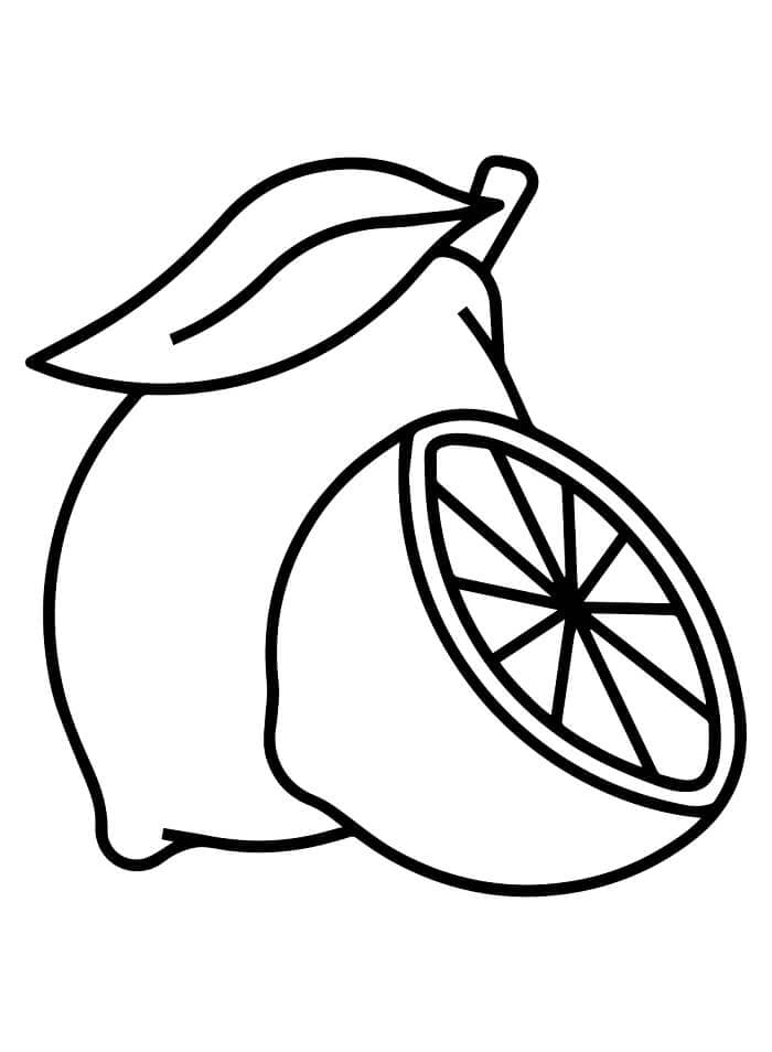 Bir Limon Boyama Sayfası