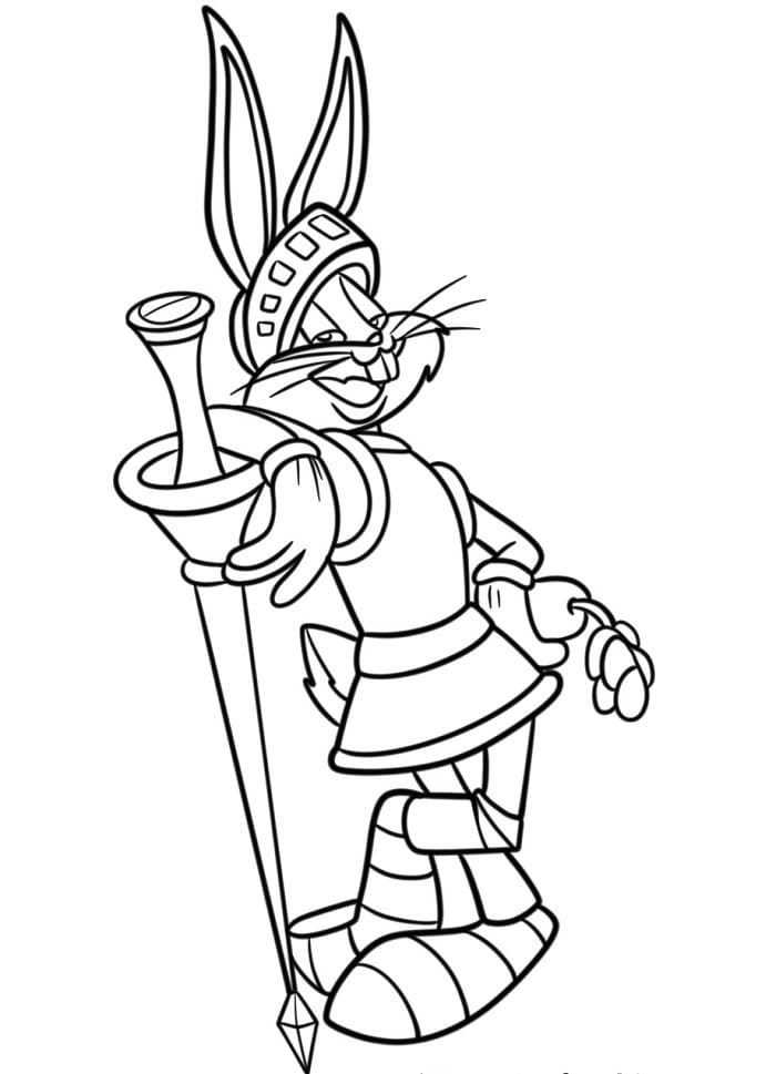 Bir sevimli Bugs Bunny Boyama Sayfası