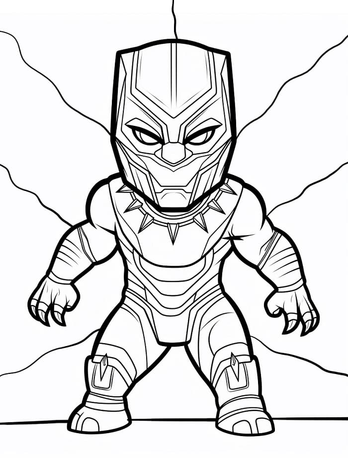 Black Panther Marvel Dünyası Boyama Sayfası