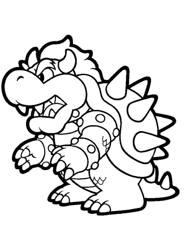 Bowser Boyama İçin Boyama Sayfası