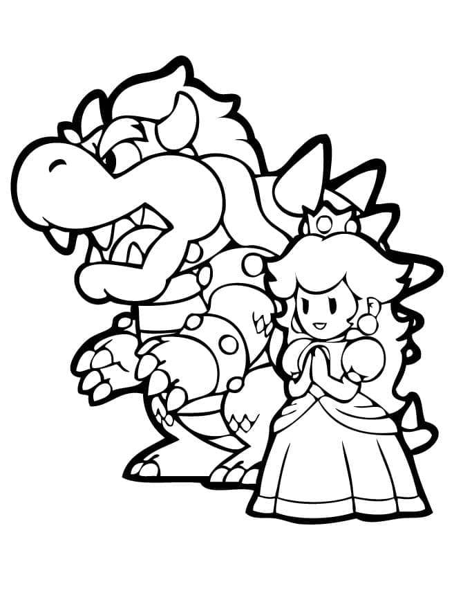 Bowser Yazdırılabilir Resim Boyama Sayfası