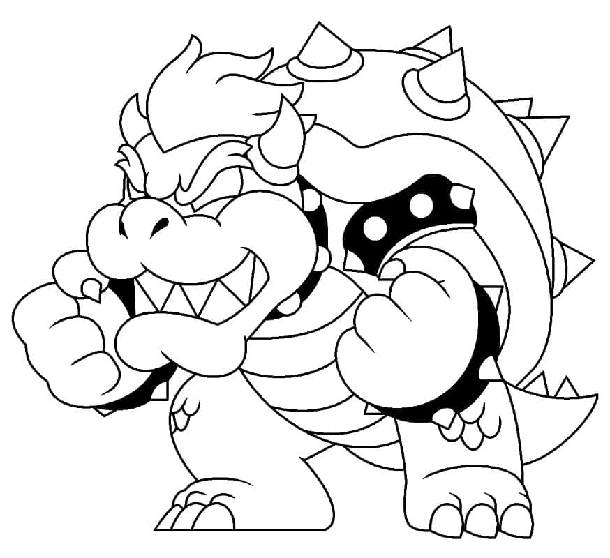 Bowser Yazdırmak İçin Boyama Sayfası