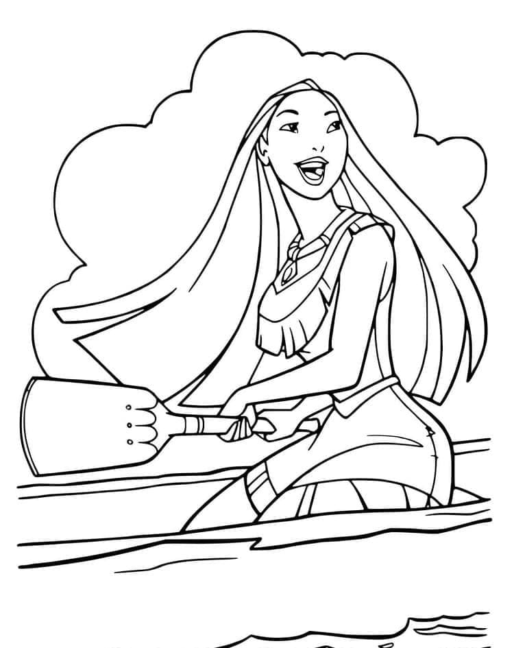 Boyama Pocahontas Boyama Sayfası