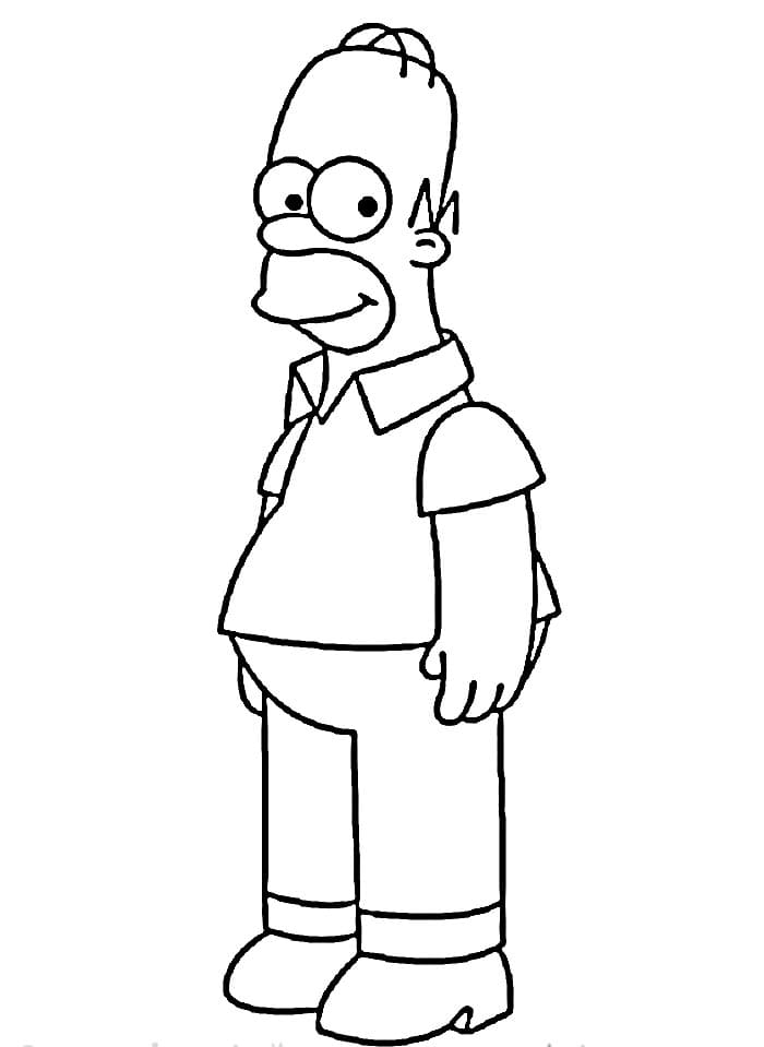 Boyama için ücretsiz Simpsonlar Boyama Sayfası