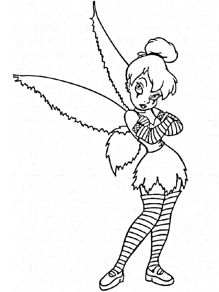 Boyama için ücretsiz Tinkerbell Boyama Sayfası