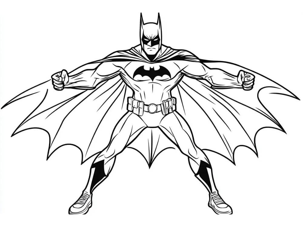 Boyamak İçin Batman Boyama Sayfası