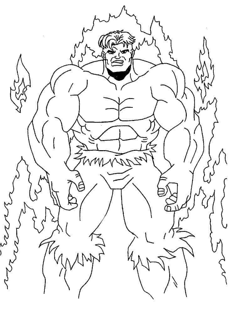 Boyamak İçin Hulk Boyama Sayfası