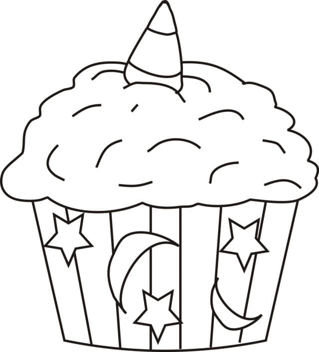 Boyanacak Cupcake Boyama Sayfası