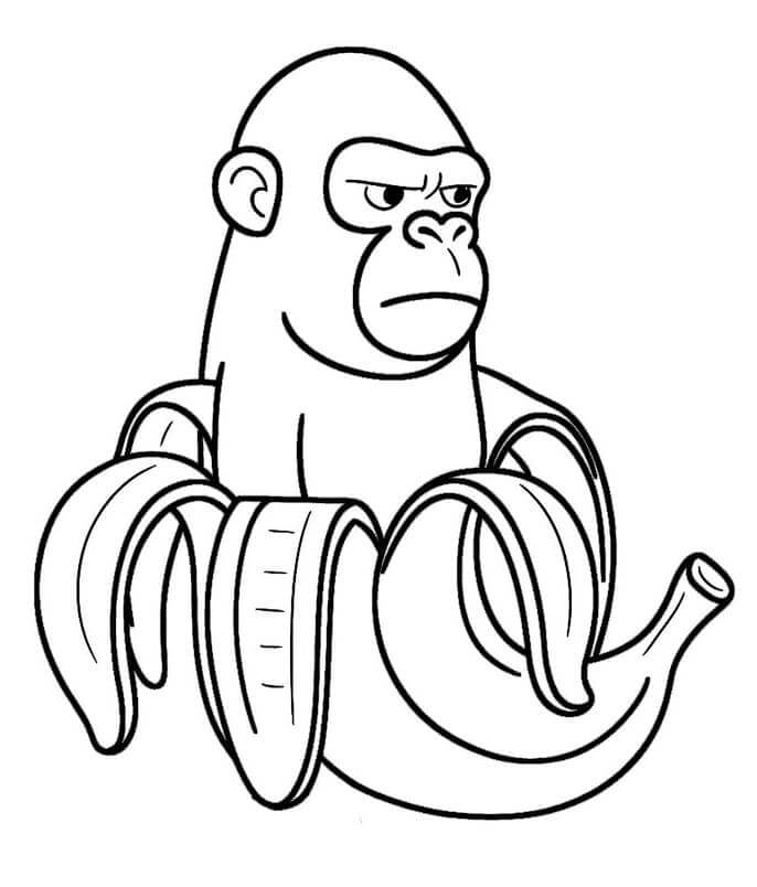 Brainrot Chimpanzini Bananini Boyama Sayfası