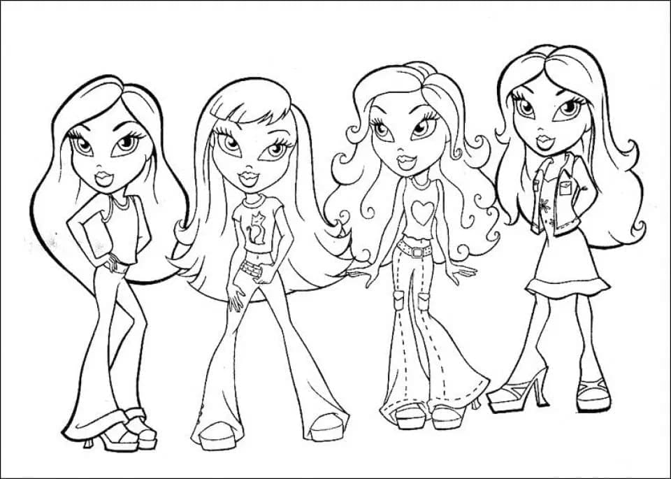 Bratz Çıktı Resmi Boyama Sayfası
