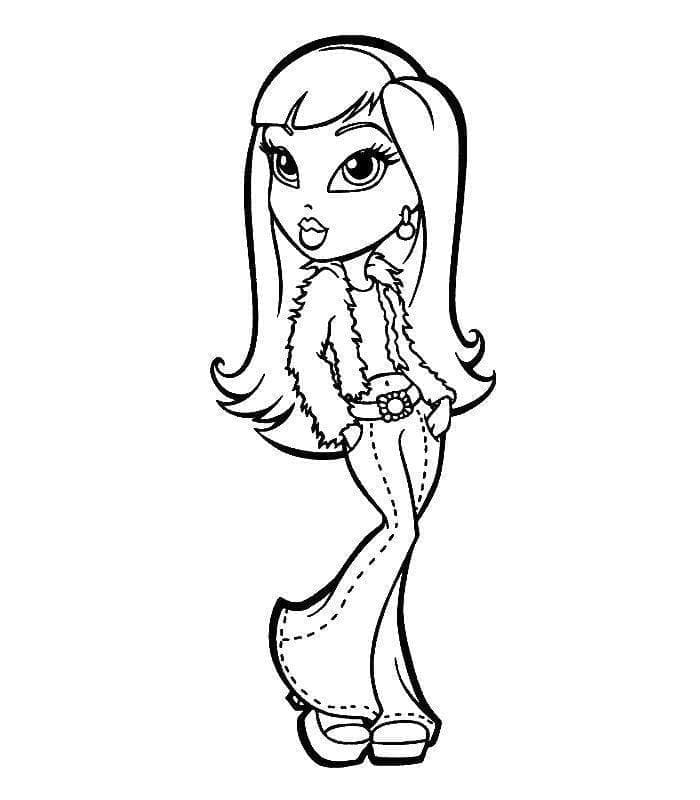 Bratz Ücretsiz Yazdırma Boyama Sayfası