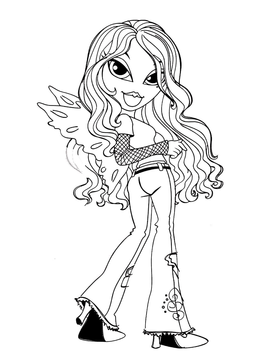 Bratz Yazdırma Görseli Boyama Sayfası