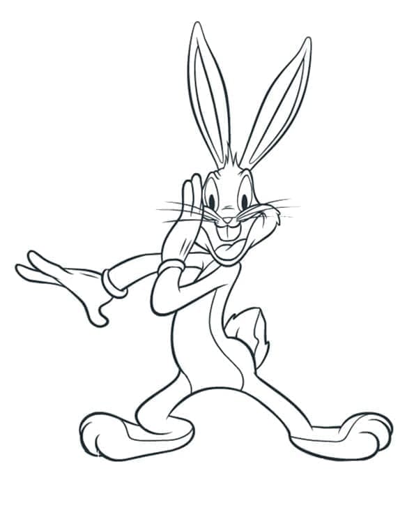 Bugs Bunny ücretsiz görsel Boyama Sayfası