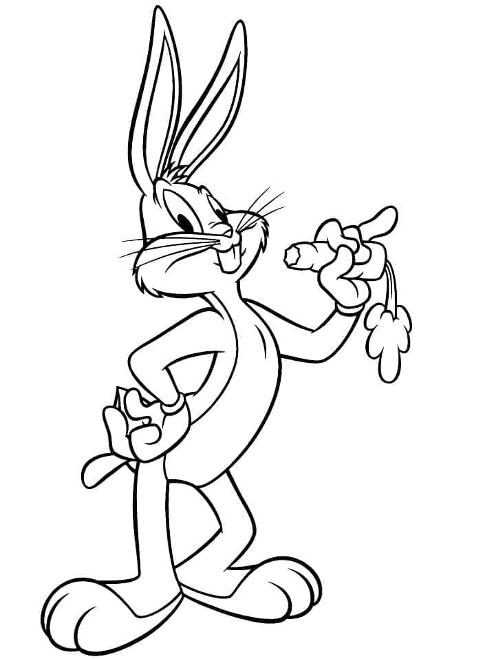 Bugs Bunny ücretsiz yazdırılabilir Boyama Sayfası