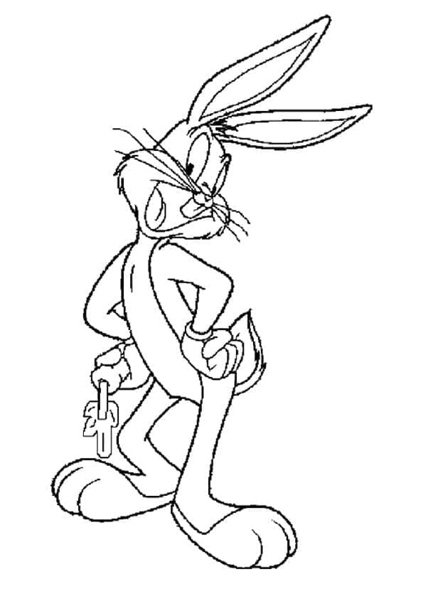Bugs Bunny yazdırılabilir görsel Boyama Sayfası