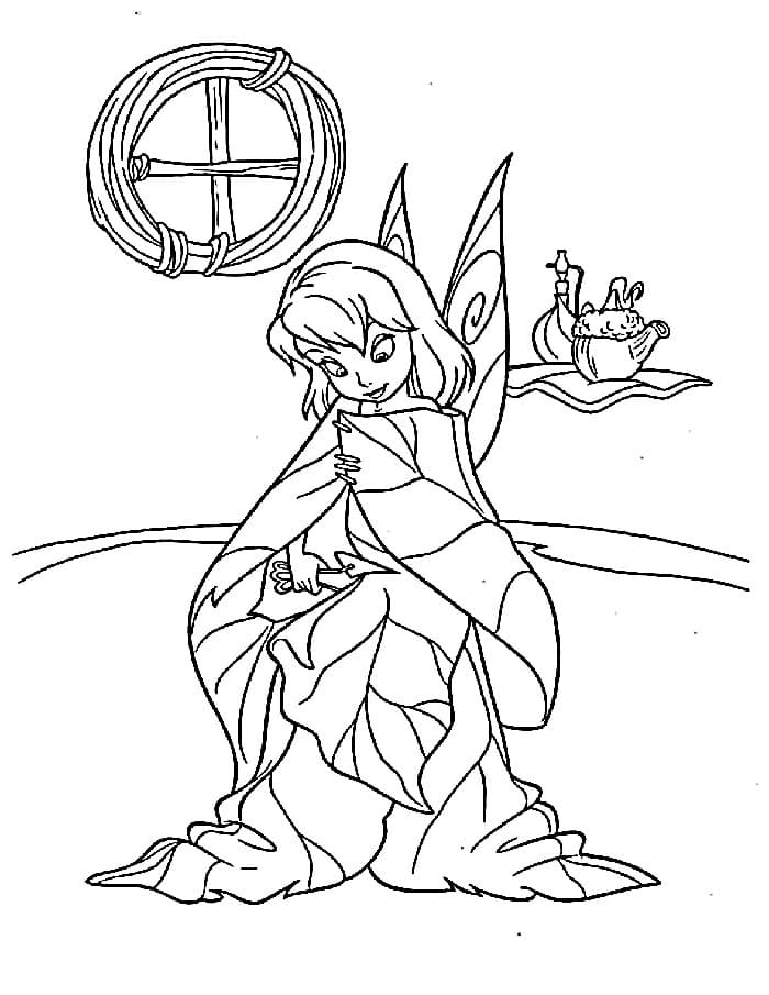 Cana yakın Tinkerbell Boyama Sayfası
