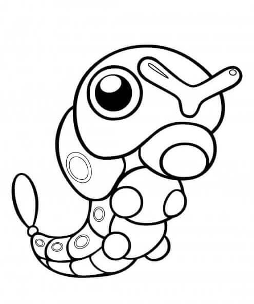 Caterpie Pokemon Boyama Sayfası