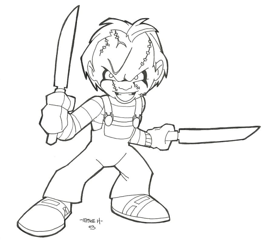 Chucky Baskı Boyama Sayfası