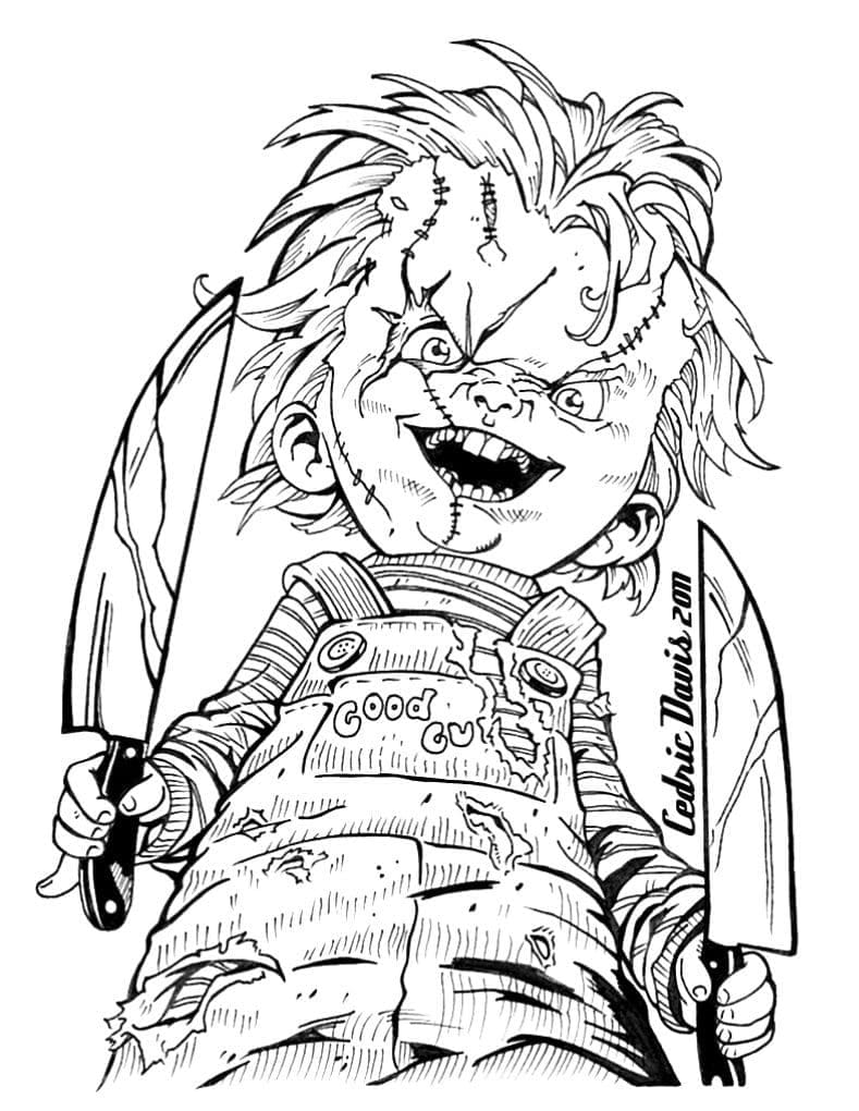 Chucky Resim Boyama Sayfası