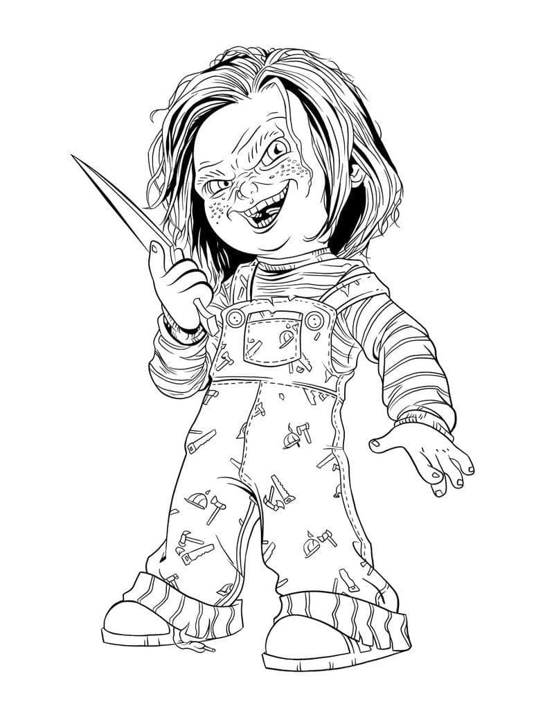 Çılgın Chucky Boyama Sayfası