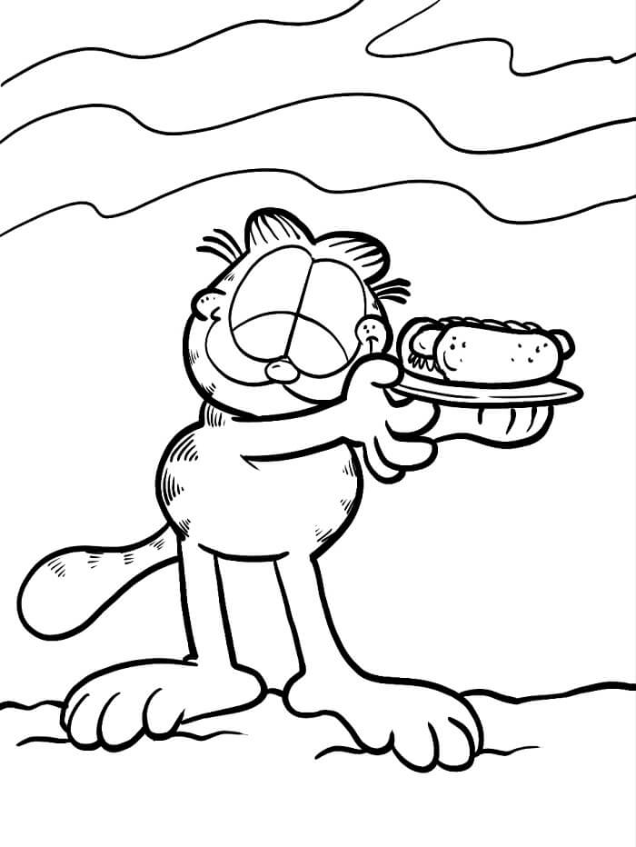 Çizgi Film Garfield Boyama Sayfası
