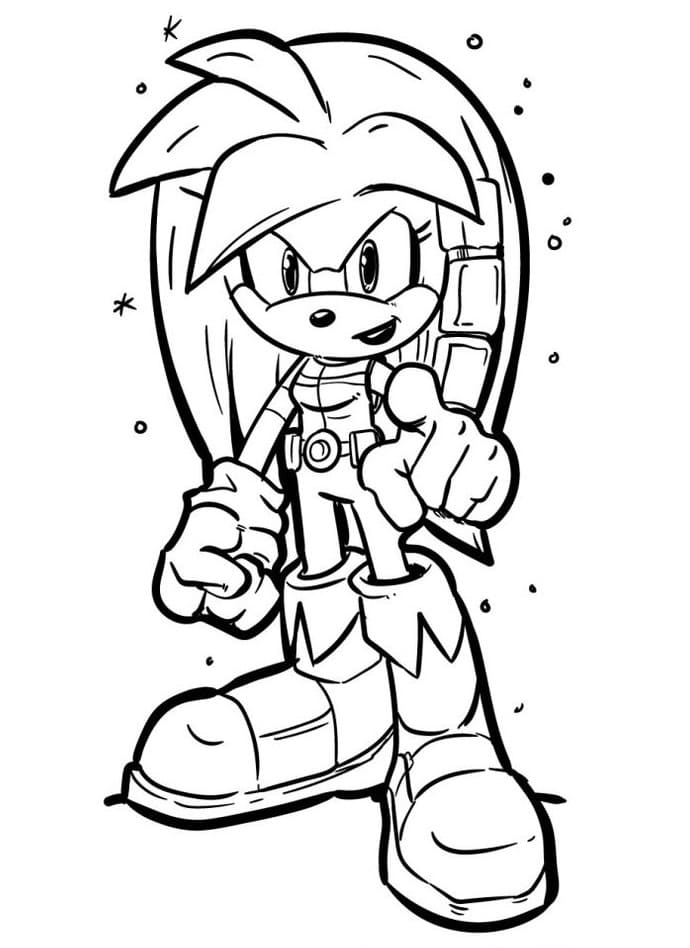 Çizgi Sonic Boyama Sayfası