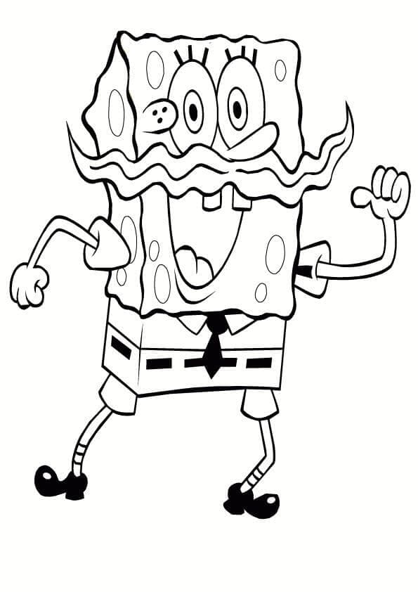 Çizgi SüngerBob Boyama Sayfası