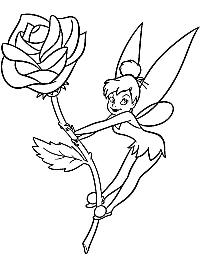 Çizgi Tinkerbell Boyama Sayfası
