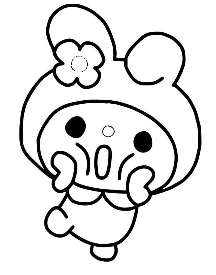 Çocuk Bedava My Melody Boyama Sayfası