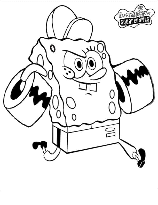 Çocuk baskı SüngerBob Boyama Sayfası
