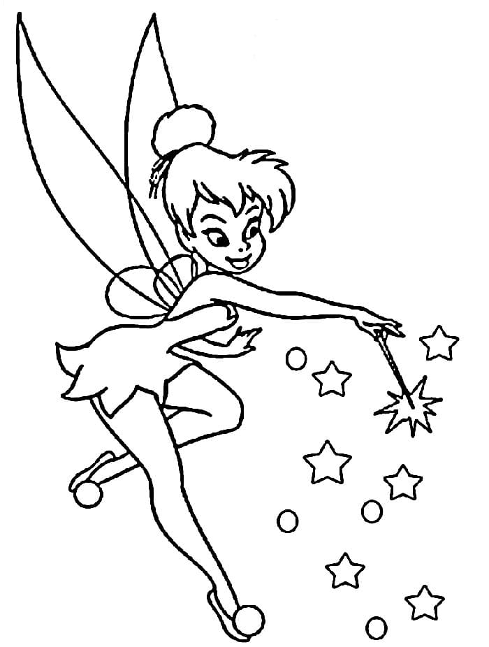 Çocuk baskı Tinkerbell Boyama Sayfası