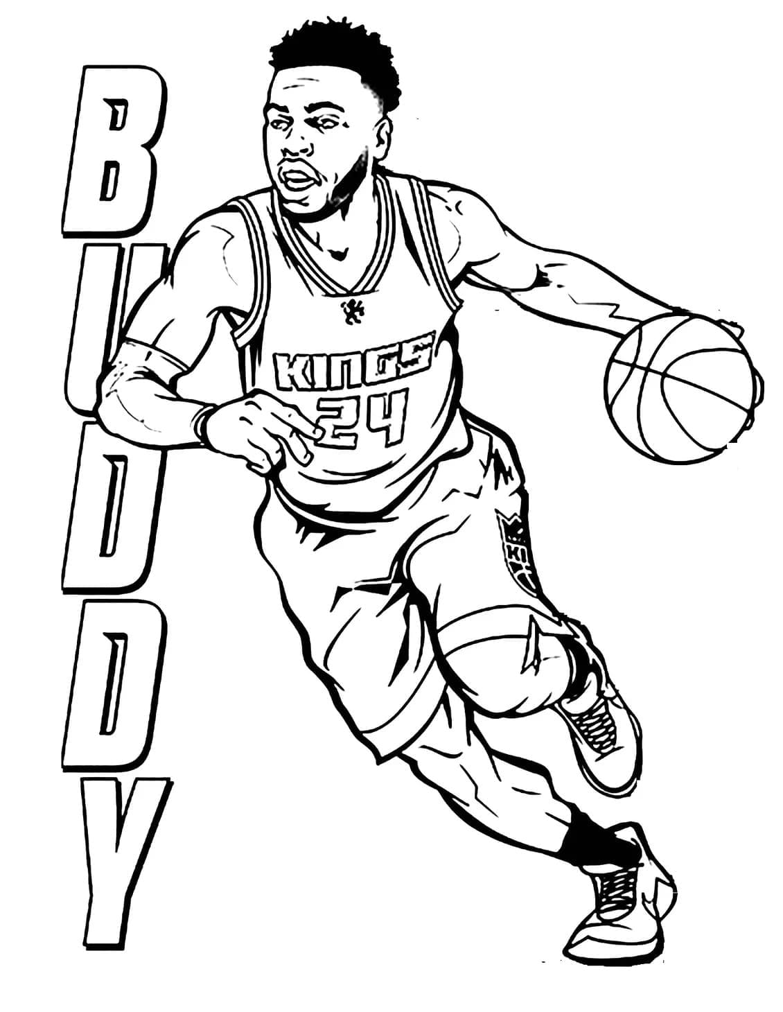 Çocuklar İçin Basketbol Boyama Sayfası