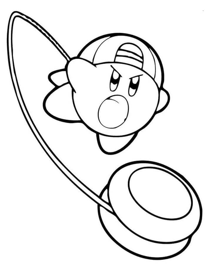 Çocuklar İçin Baskı Kirby Boyama Sayfası