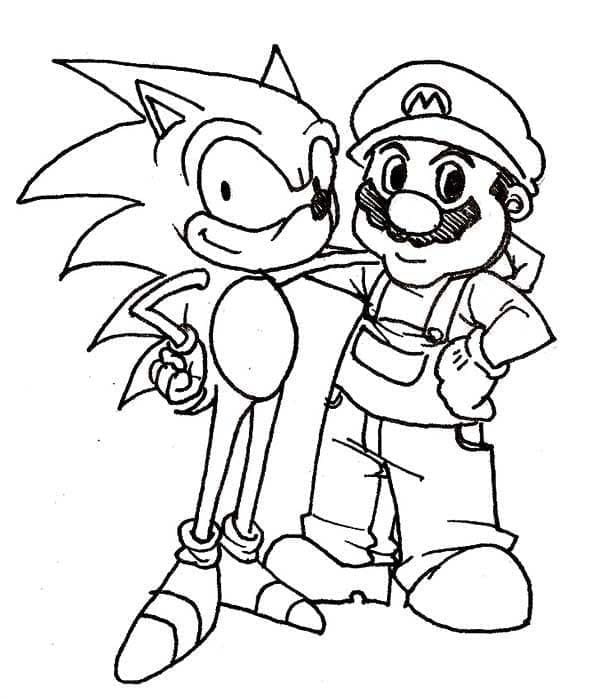 Çocuklar İçin Baskı Sonic Boyama Sayfası