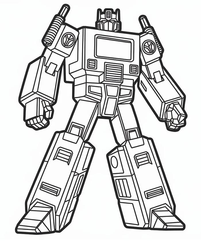 Çocuklar İçin Baskı Transformers Boyama Sayfası