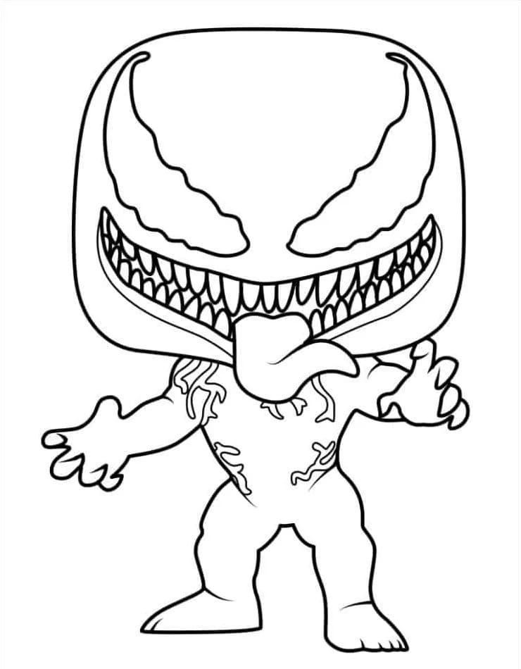 Çocuklar İçin Baskı Venom Boyama Sayfası