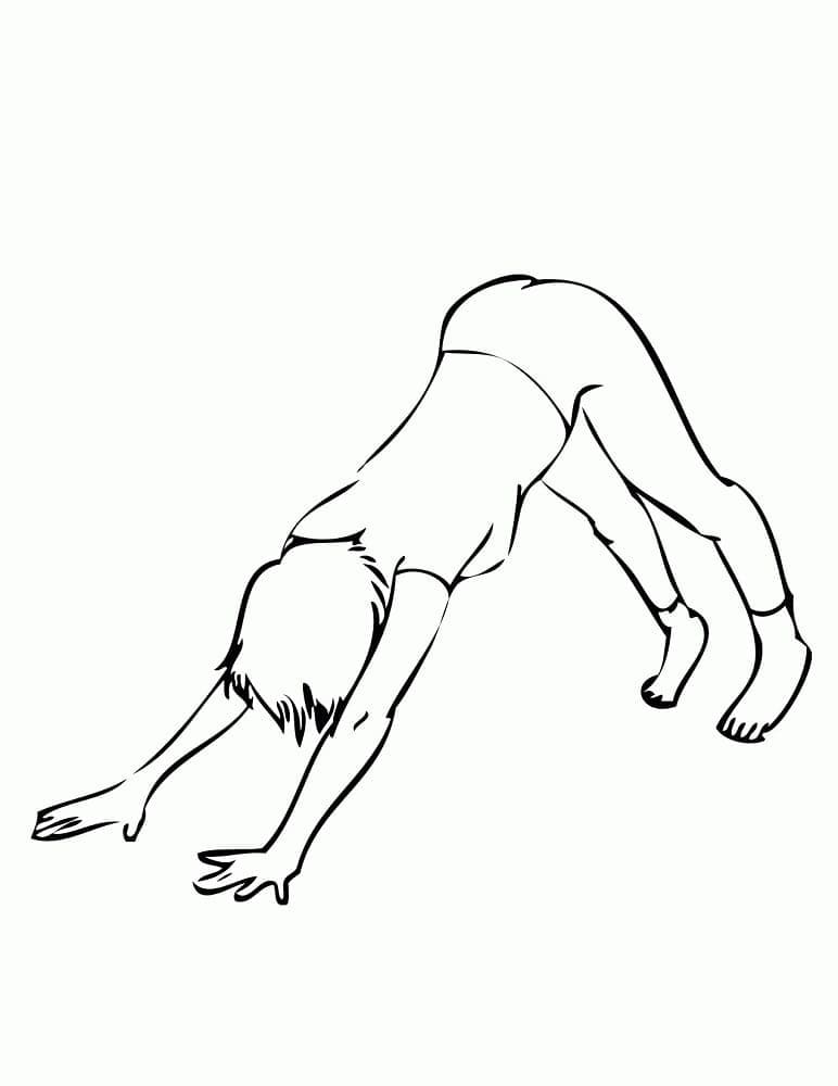 Çocuklar İçin Baskı Yoga Boyama Sayfası