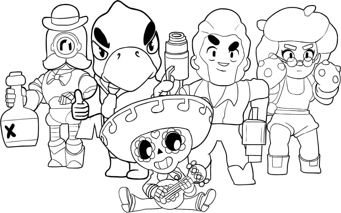 Çocuklar İçin Bedava Brawl Stars Boyama Sayfası