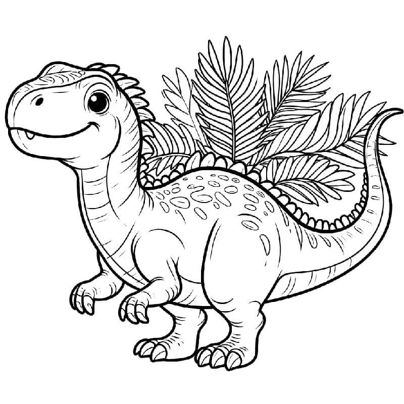 Çocuklar İçin Bedava Dinozor Boyama Sayfası