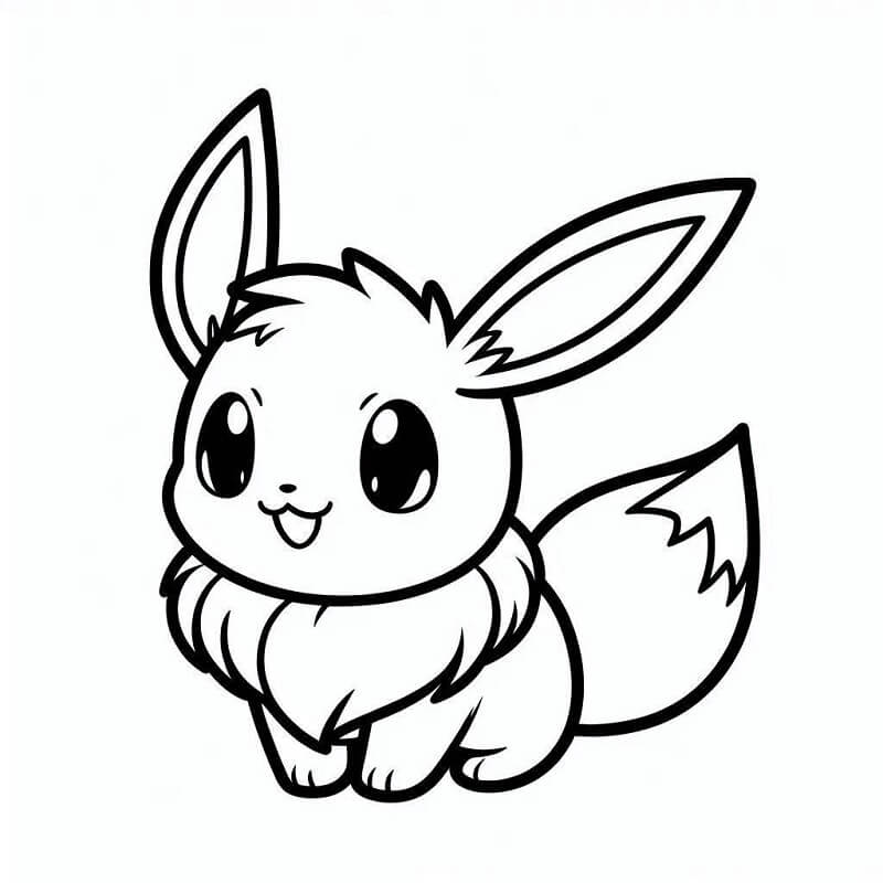 Çocuklar İçin Bedava Eevee Boyama Sayfası