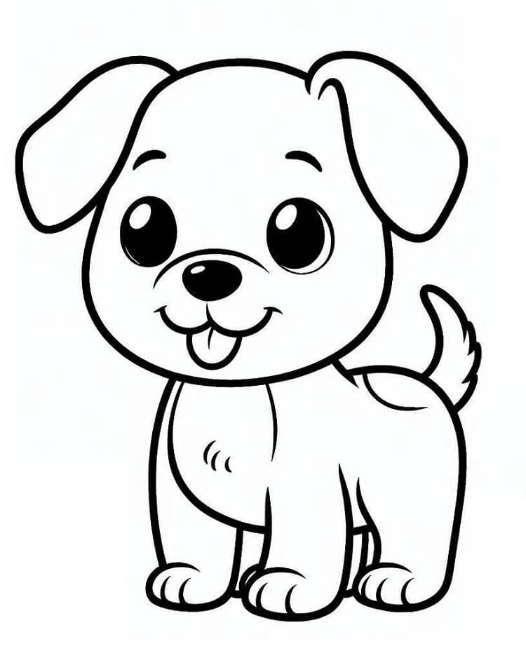 Çocuklar İçin Bedava Köpek Boyama Sayfası