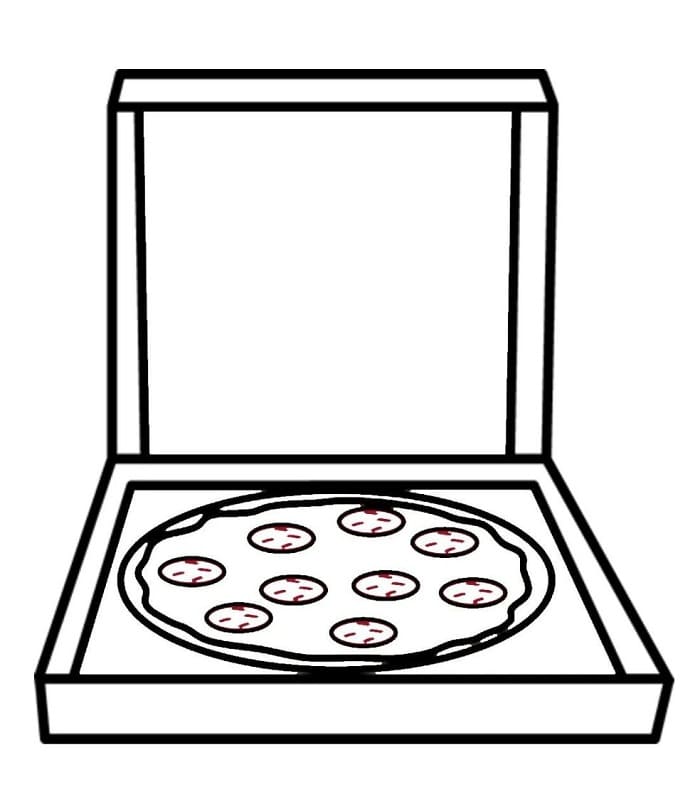 Çocuklar İçin Bedava Pizza Boyama Sayfası