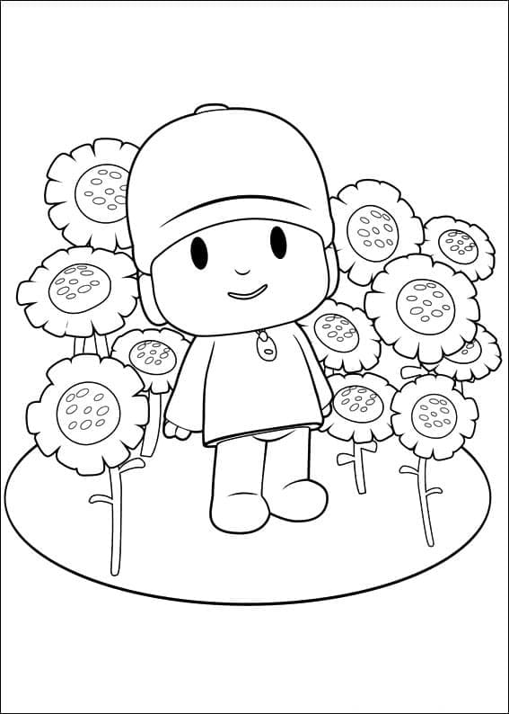 Çocuklar İçin Bedava Pocoyo Boyama Sayfası