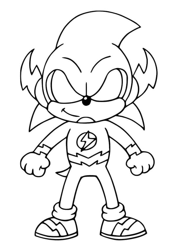 Çocuklar İçin Bedava Sonic Boyama Sayfası