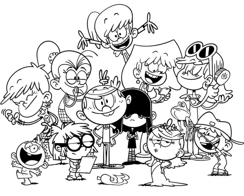 Çocuklar İçin Bedava The Loud House Boyama Sayfası