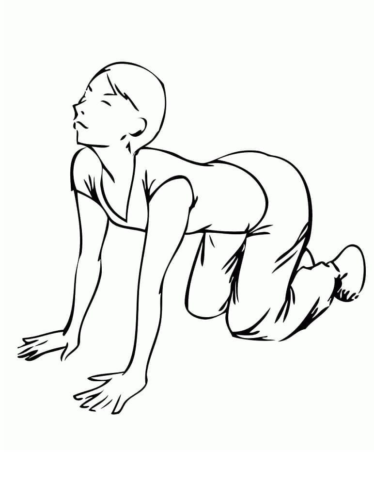 Çocuklar İçin Bedava Yoga Boyama Sayfası