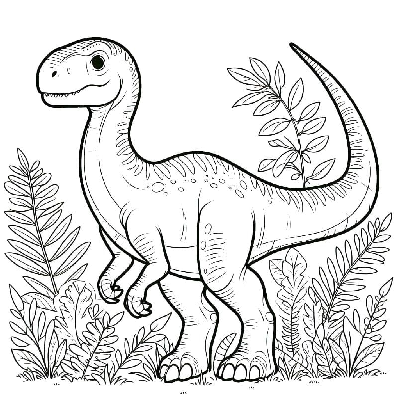 Çocuklar İçin Dinozor Boyama Sayfası