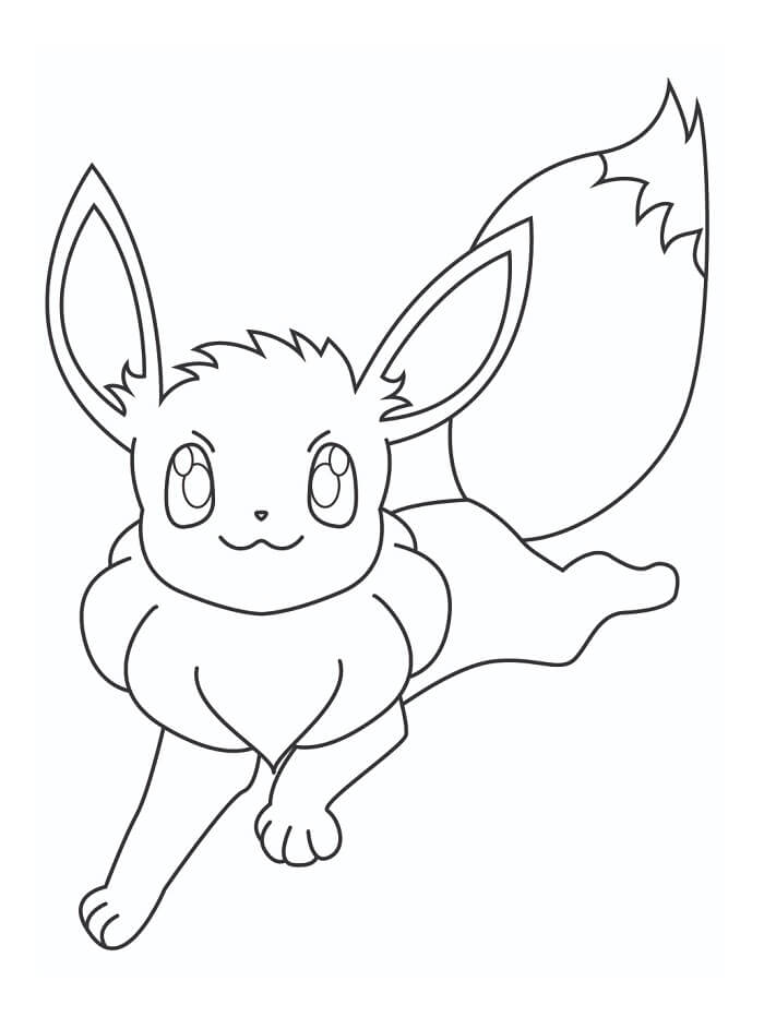 Çocuklar İçin Eevee Boyama Sayfası